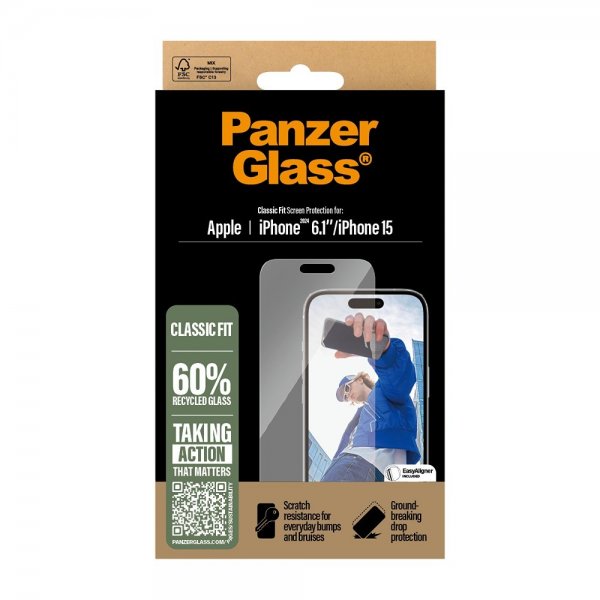 iPhone 15/iPhone 16 Näytönsuoja Classic Fit EasyAligner