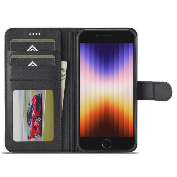 iPhone 16e/17e Kotelo Korttitaskulla Telinetoiminto Musta