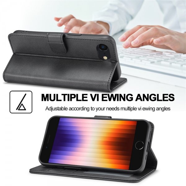 iPhone 16e/17e Kotelo Korttitaskulla Telinetoiminto Musta