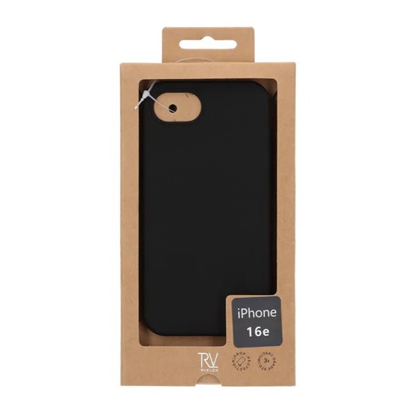 iPhone 16e/17e Kuori Silikoni Musta