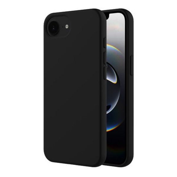 iPhone 16e/17e Kuori Silikoni Musta