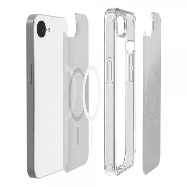 iPhone 16e/17e Kuori LITE MAG Läpinäkyvä