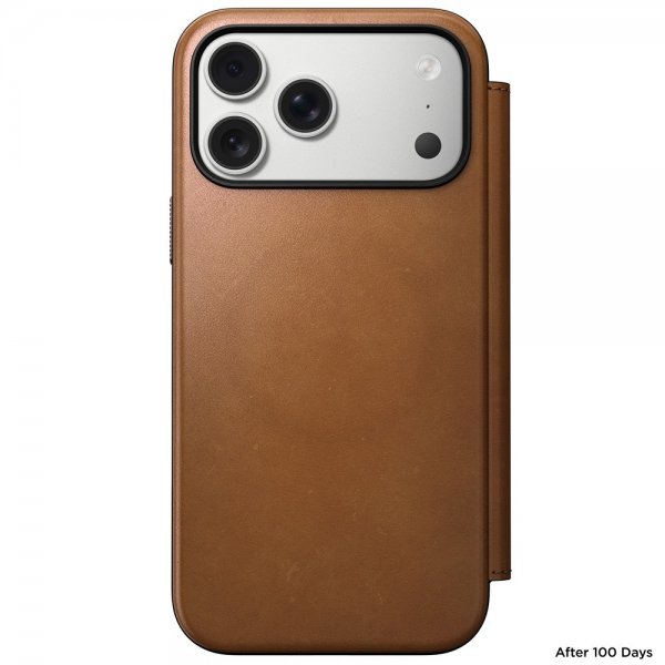 iPhone 17 Pro Max Kotelo Modern Leather Folio English Tan