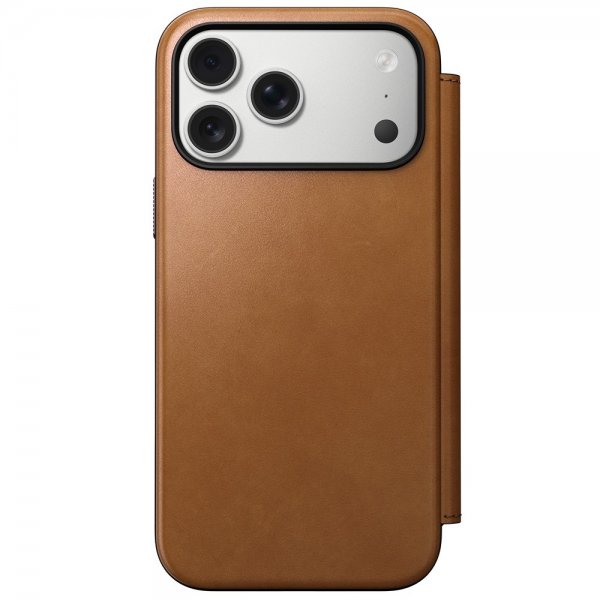 iPhone 17 Pro Max Kotelo Modern Leather Folio English Tan