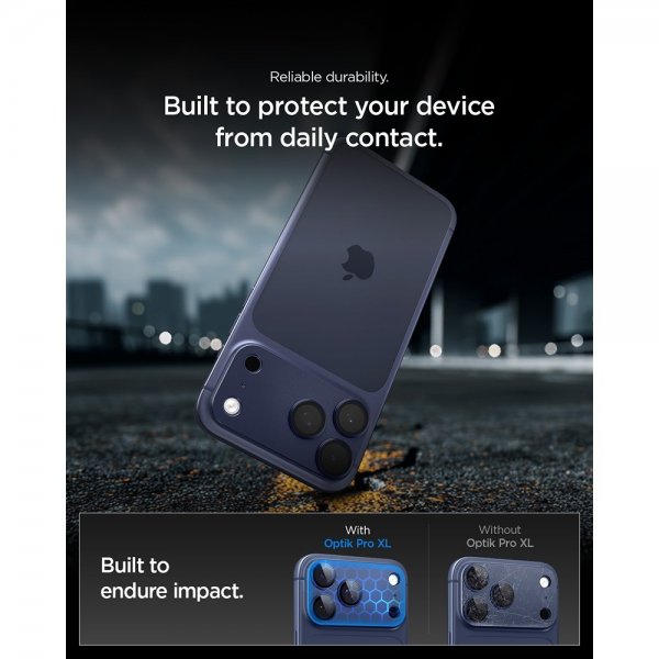 iPhone 17 Pro Max Kameran suoja Glas.tR EZ Fit Optik Pro XL Sininen