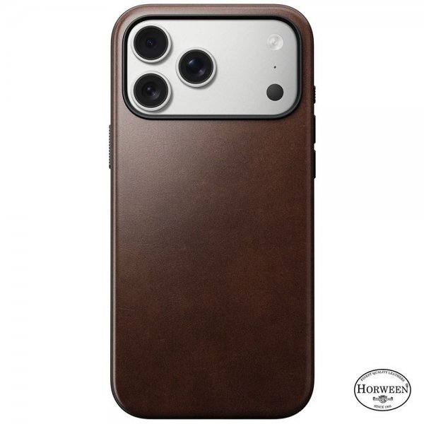iPhone 17 Pro Max Kuori Modern Leather Case Horween Rustic Brown