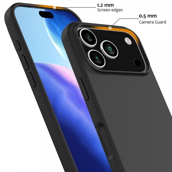 iPhone 17 Pro Max Kuori Silicone Feather Series MagSafe Raven Black