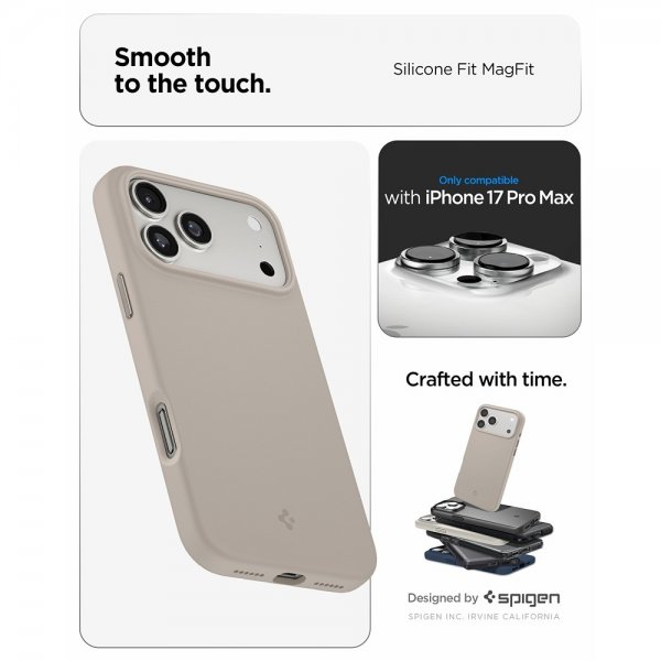 iPhone 17 Pro Max Kuori Silicone Fit MagFit Stone