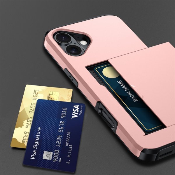 iPhone 17 Kuori Card Slide Sininen