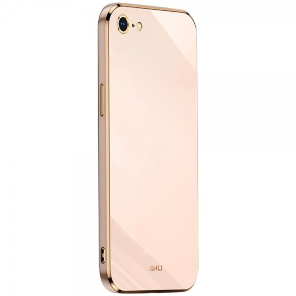 iPhone 7/8/SE Kuori Pinnoitettu reuna Vaaleanpunainen