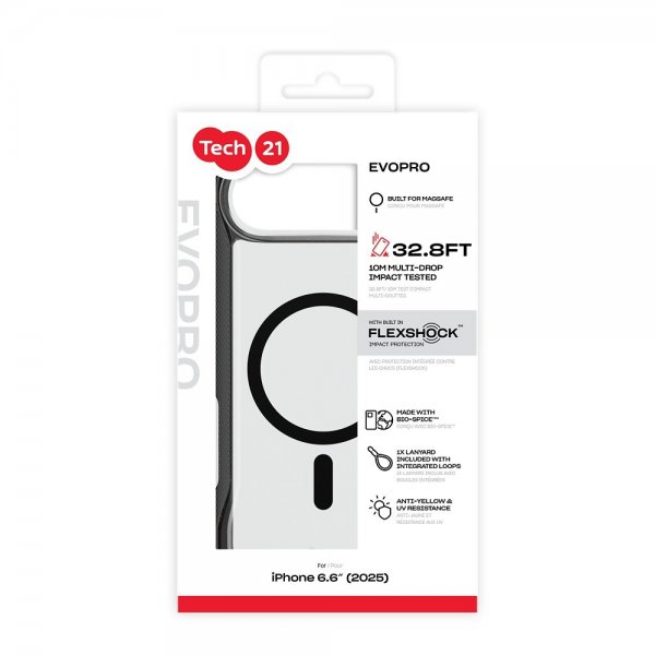 iPhone Air Kuori EvoPro MagSafe Läpinäkyvä Musta