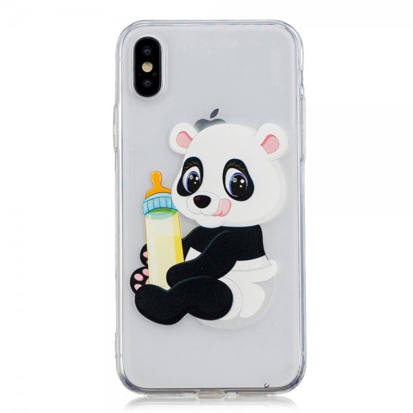 iPhone X/Xs Suojakuori TPU-materiaali-materiaali Motiv Liten Panda