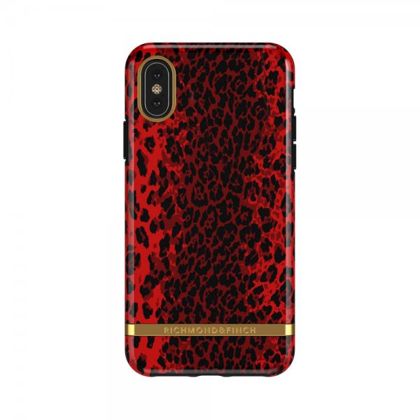 iPhone X/Xs Kuori Red Leopard