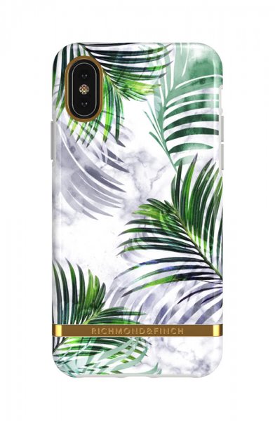 iPhone X/Xs Suojakuori White Marble Tropics