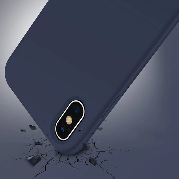 iPhone X/iPhone Xs Kuori Silikoni Sininen