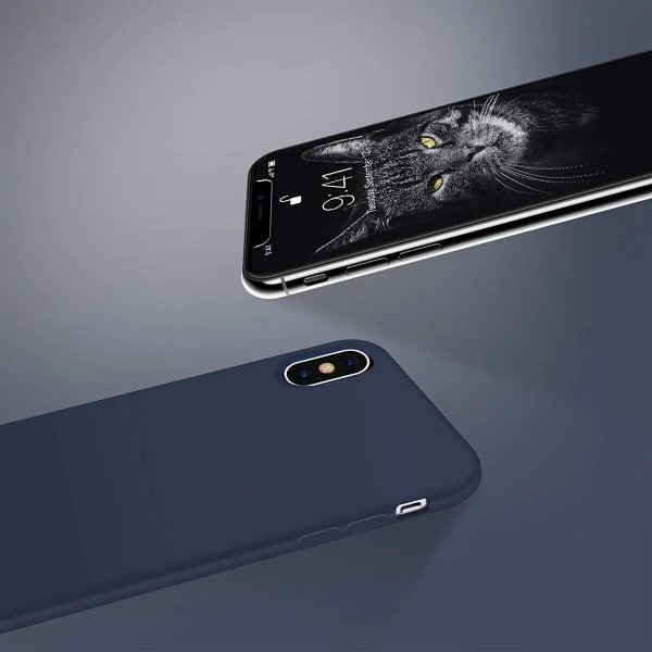 iPhone X/iPhone Xs Kuori Silikoni Sininen