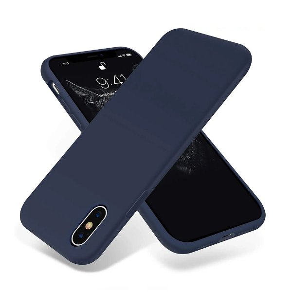 iPhone X/iPhone Xs Kuori Silikoni Sininen