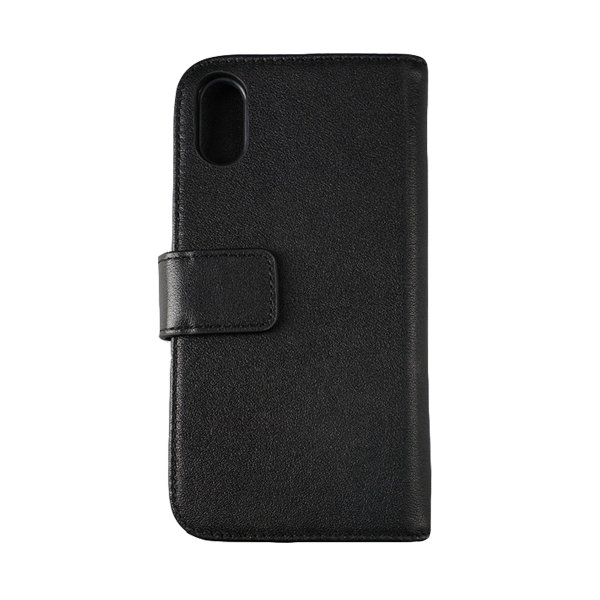 iPhone X/iPhone Xs Kotelo Aito Nahka Musta