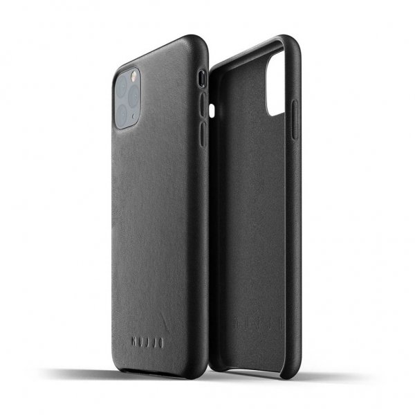 iPhone 11 Pro Max Kuori Full Leather Case Musta