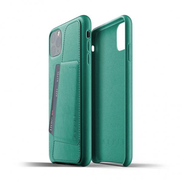 iPhone 11 Pro Max Kuori Full Leather Wallet Case Alpine Green