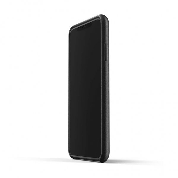 iPhone Xs Max Kuori Full Leather Case Musta