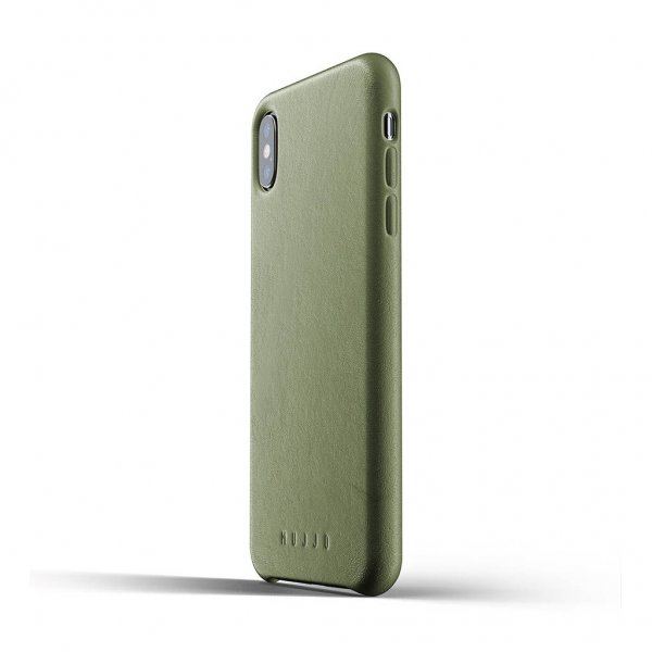 iPhone Xs Max Kuori Full Leather Case Olive Green