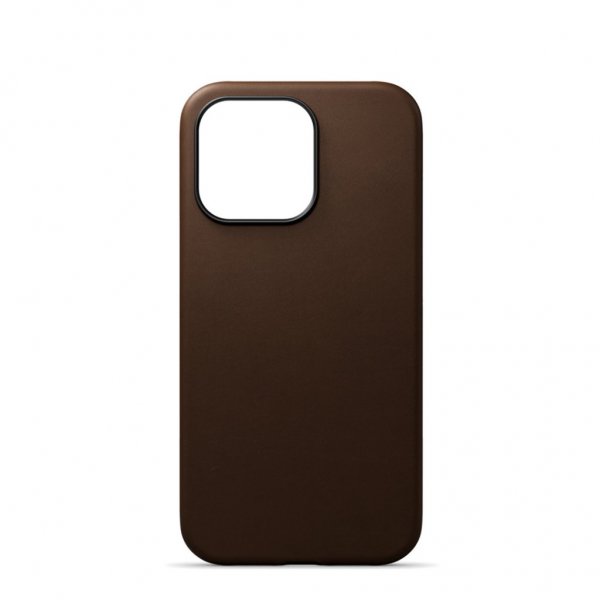iPhone 13 Pro Kuori Aito Nahka MagSafe Tumman Ruskea