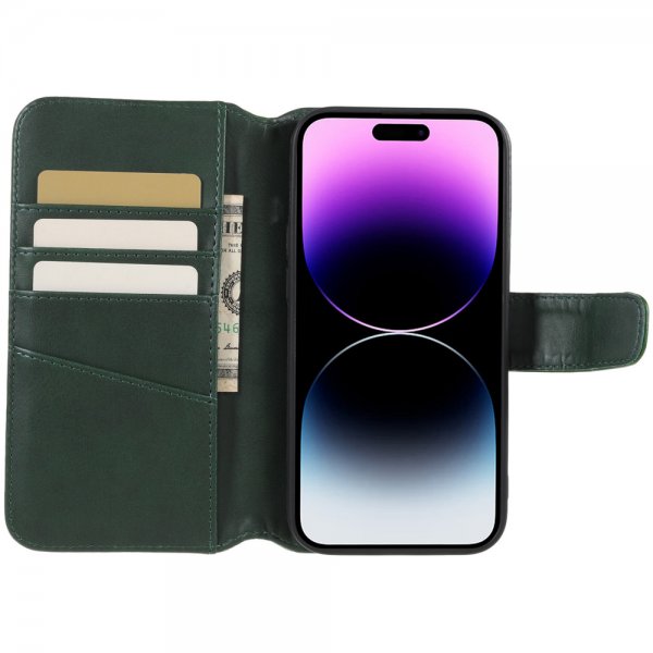 iPhone 14 Pro Kotelo Essential Leather Juniper Green