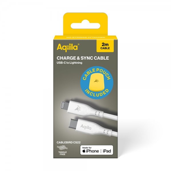 Kaapeli Cablebird CS22 USB-C/Lightning 60W 2m Valkoinen
