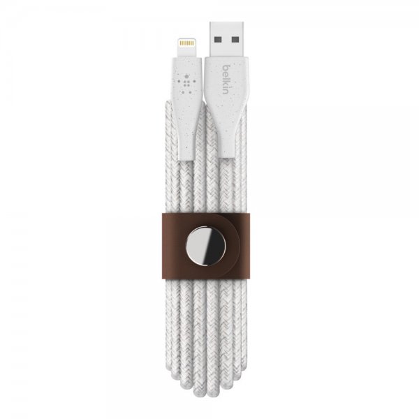 Kaapeli DuraTek Plus Lightning USB-A 1.2 m Valkoinen