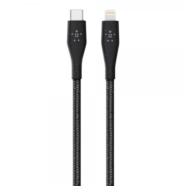 Kaapeli DuraTek Plus Lightning USB-C 1.2 m Musta