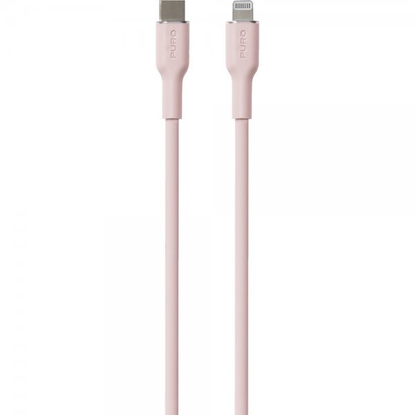 Kabel Soft Charge & Sync Cable USB-C/Lightning 1.5m Rosa