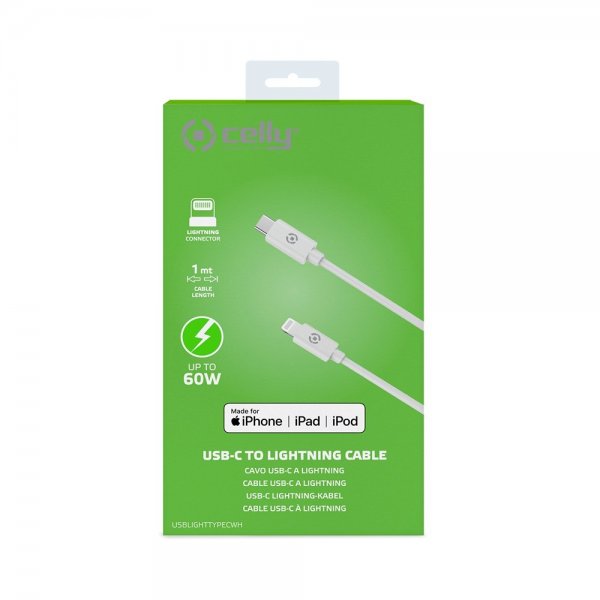 Kaapeli USB-C/Lightning 1M Valkoinen