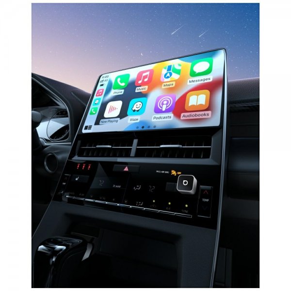 Mini Cube langaton CarPlay/Android Auto -sovitin, musta