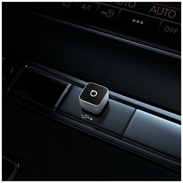 Mini Cube langaton CarPlay/Android Auto -sovitin, musta