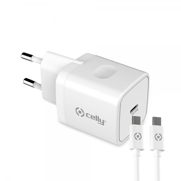 Laturi USB-C-kaapelilla TC1C20WTYPEC 20W Valkoinen