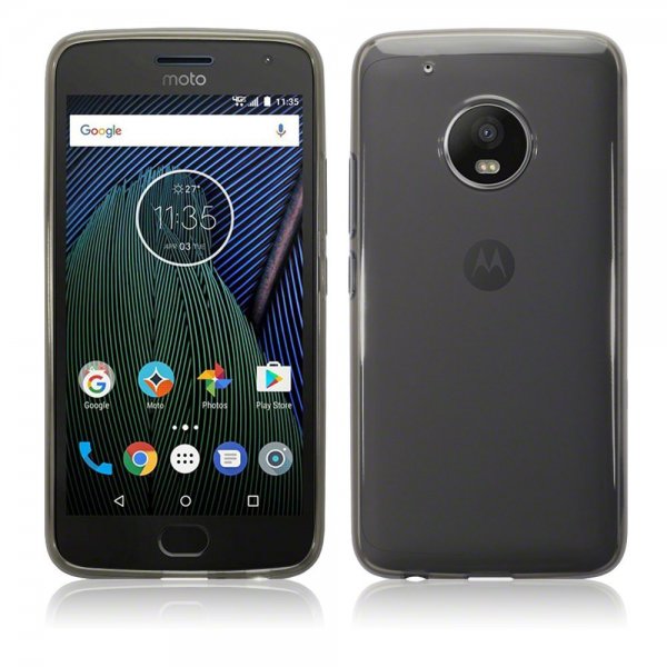 Motorola Moto G5 Plus Suojakuori TPU-materiaali-materiaali Transaprent Musta