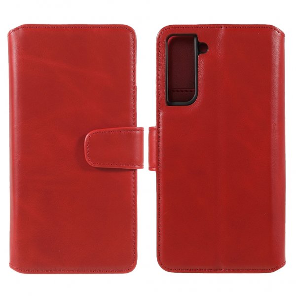 Samsung Galaxy S21 Kotelo Essential Leather Poppy Red