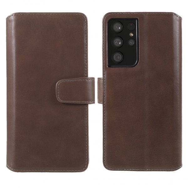 Samsung Galaxy S21 Ultra Kotelo Essential Leather Moose Brown