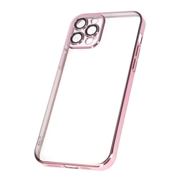 iPhone 12 Pro Kuori Kimalle Läpinäkyvä Iskunkestävä Vaaleanpunainen