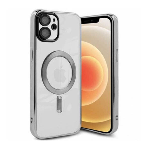 iPhone 11 Kuori Kimalle Läpinäkyvä MagSafe Hopea