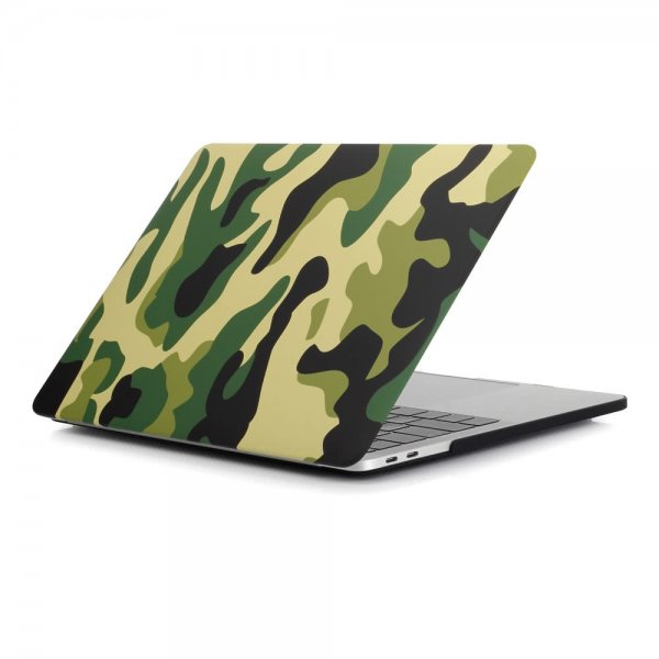 MacBook Air 13 (A1932) Skal Hårdplast Kamouflagemönster Grön