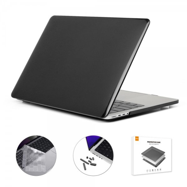 MacBook Pro 14 (A2442) Kuori Näppäimistösuoja Transparent Musta