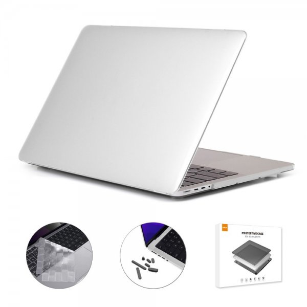 MacBook Pro 14 (A2442) Kuori Näppäimistösuoja Transparent Valkoinen