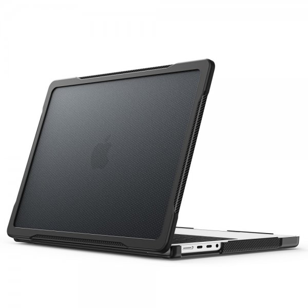 MacBook Pro 14 M1 (A2442)/M2 (A2779) Kuori Musta Reuna Läpinäkyvä Musta