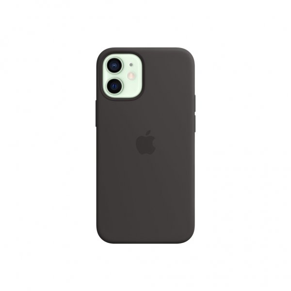 Original iPhone 12 Mini Kuori Silicone Case MagSafe Musta