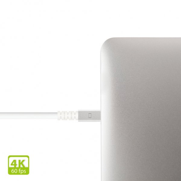 Mini DisplayPort - DisplayPort kabel 1.5 m Valkoinen