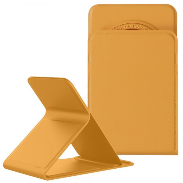 Puhelintarpidike MagSafe Plain Leather Oranssi