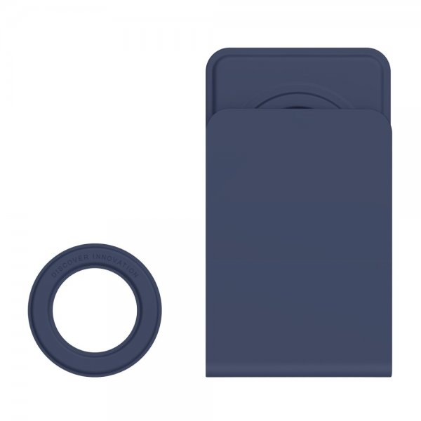 Puhelintarpidike MagSafe Skin Touch + Magnetic Ring Sininen