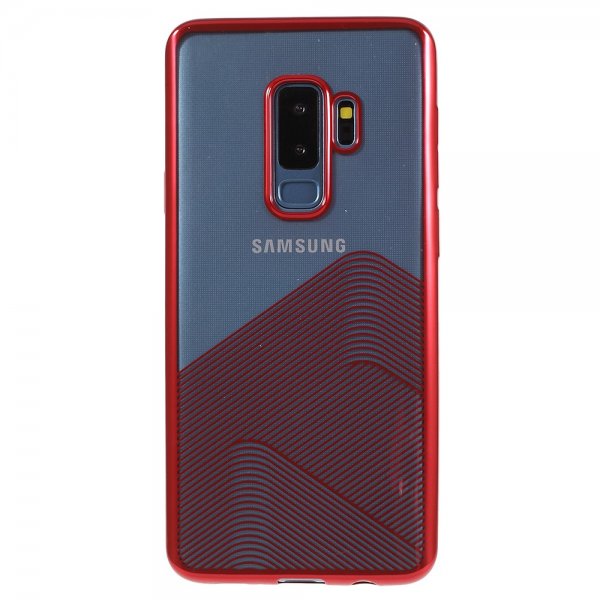 MobilSuojakuori till Samsung Galaxy S9 Plus TPU-materiaali-materiaali Pinnoitettu Punainen